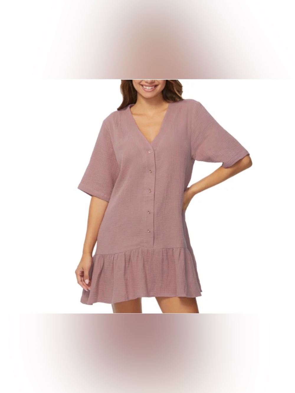 Raisins Women’s Sol Mauve Cover Up Dress Size S